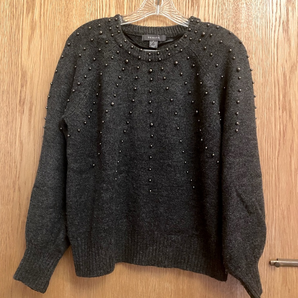 Primark sweater with black pearl embellishment perfect!